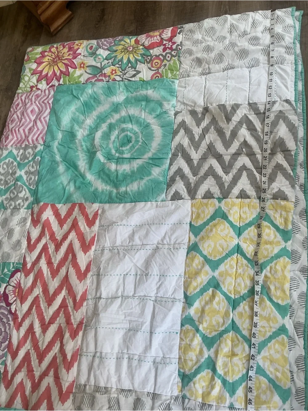 Pottery Barn Teen PBteen Sunset Beach Quilt Full Boho Patchwork Floral